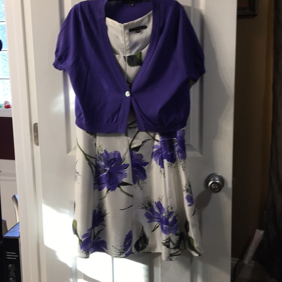 Purple Floral Dress - Picture 2 of 3